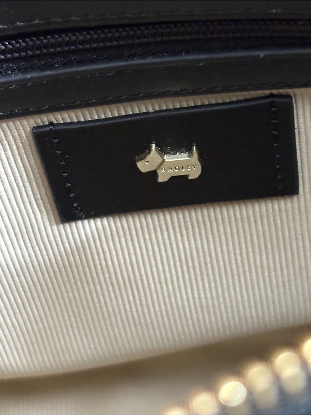 RADLEY LONDON Black Leather Structured Top-Handle Satchel - Picture 12 of 16